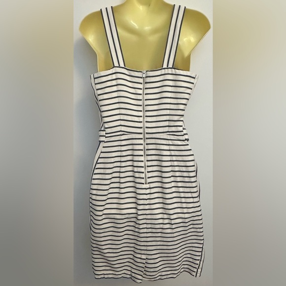 Banana Republic White and Navy Striped Dress - Picture 2 of 10